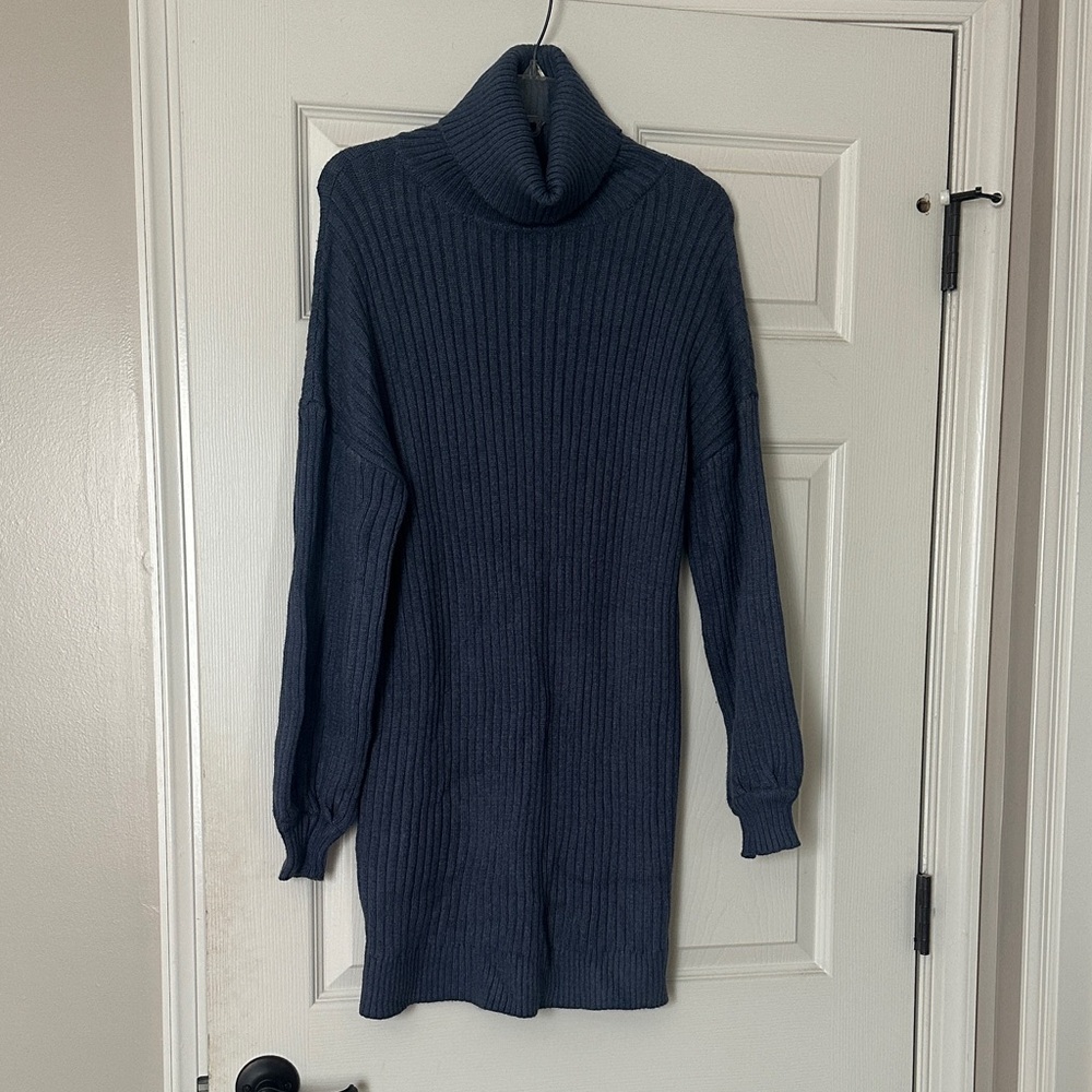 Amazon Women's Deep Blue Turtleneck Sweater